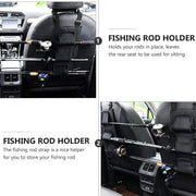 1 Pair Car Fishing Rod Holder Rear Seat Storage Rack Strap Belt Gear Organizer V528-FISHING-ROD-RACK-2PCS-821888