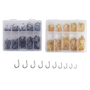 Fishing Hooks Octopus Style 100pcs Chemically Sharpened Assorted Sizes 3-12 - Gold V528-FISHINGHOOK-GLOD-478171