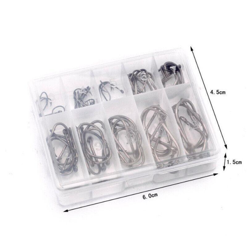 Fishing Hooks Octopus Style 100pcs Chemically Sharpened Assorted Sizes 3-12 - Gold V528-FISHINGHOOK-GLOD-478171