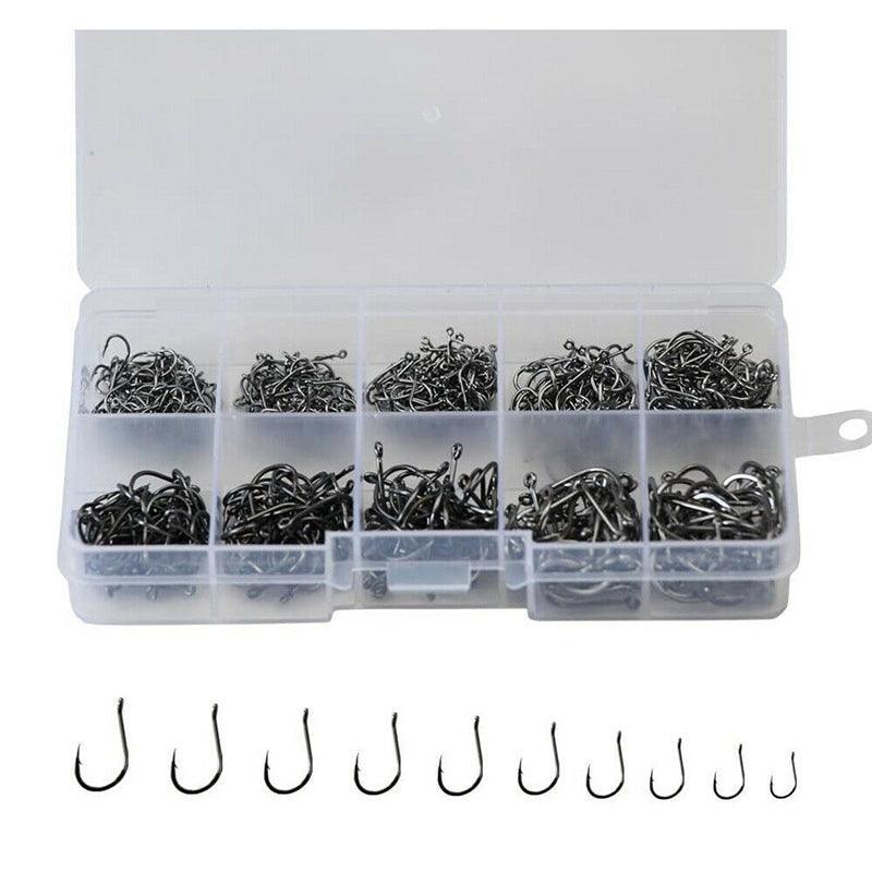 Fishing Hooks Octopus Style 100pcs Chemically Sharpened Assorted Sizes 3-12 - Gold V528-FISHINGHOOK-GLOD-478171
