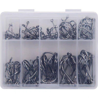Fishing Hooks Octopus Style 100pcs Chemically Sharpened Assorted Sizes 3-12 - Gold V528-FISHINGHOOK-GLOD-478171