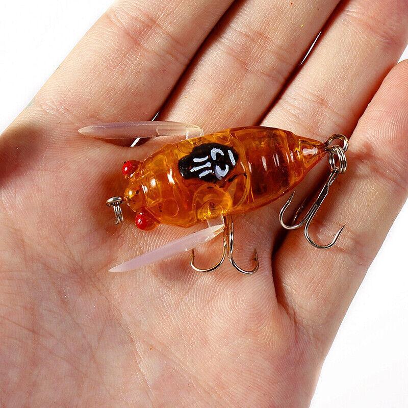 4X Winged Cicada 40mm Fishing Lure Topwater Popper Freshwater Bream Bass Bream V528-FISHINGLURE-4PCS-462069