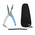 Aluminium Fishing Pliers Hook Remover Line Cutter Braid Mono Split Ring Fish Grip - Blue+Silver V528-FISHINGPLIER-BLUESILVER-488950