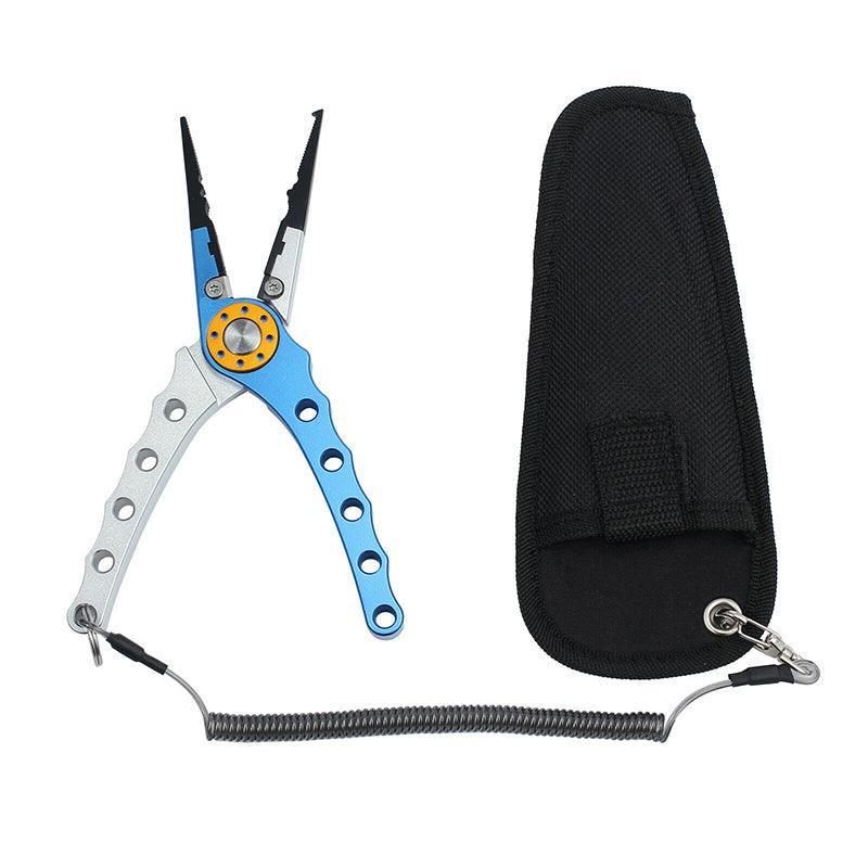 Aluminium Fishing Pliers Hook Remover Line Cutter Braid Mono Split Ring Fish Grip - Blue+Silver V528-FISHINGPLIER-BLUESILVER-488950