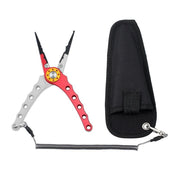 Aluminium Fishing Pliers Hook Remover Line Cutter Braid Mono Split Ring Fish Grip - Red+Silver V528-FISHINGPLIER-REDSILVER-142355