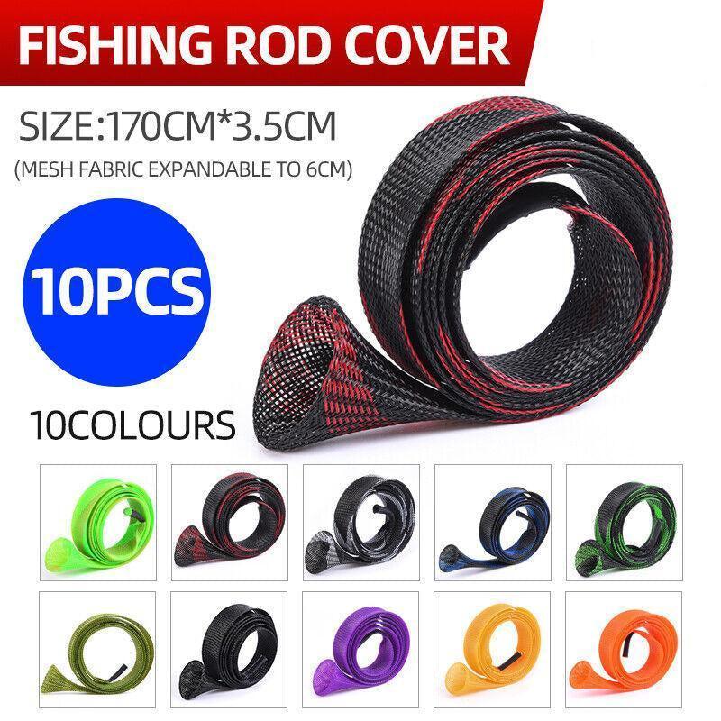 10Pcs 170cm Protective Fishing Rod Cover Sleeve Socks V528-FISHINGRODCOVER-10PCS-309305