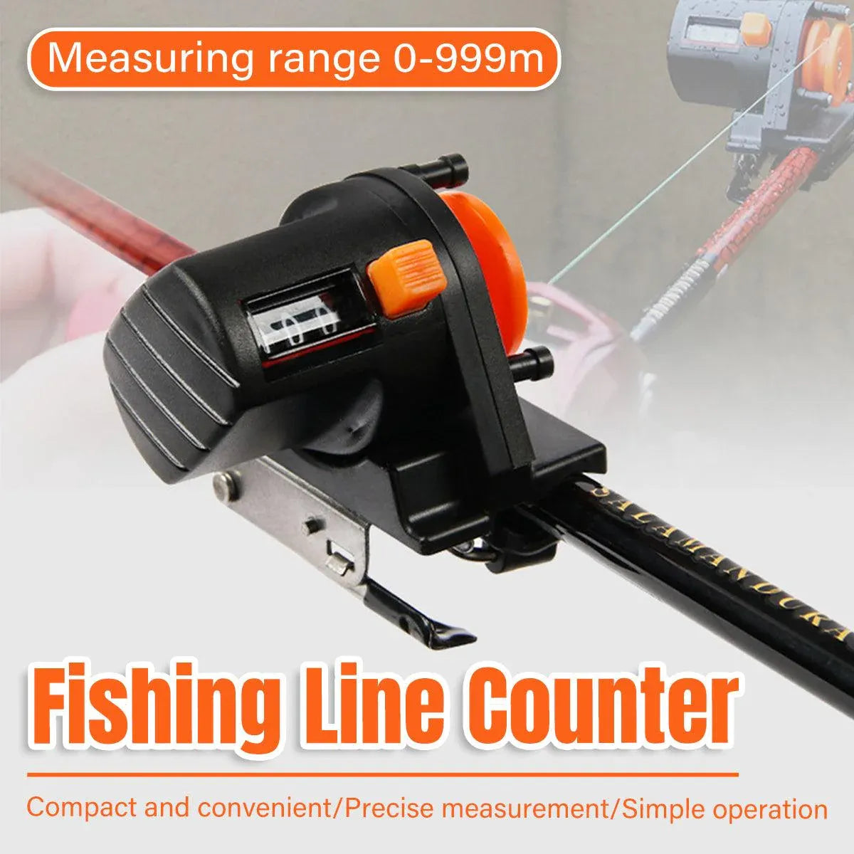 Fishing Rod Line Meters Gear Tools Portable Fishing Accessories for Outdoor Use V528-FISHLINE-COUNTER-364639