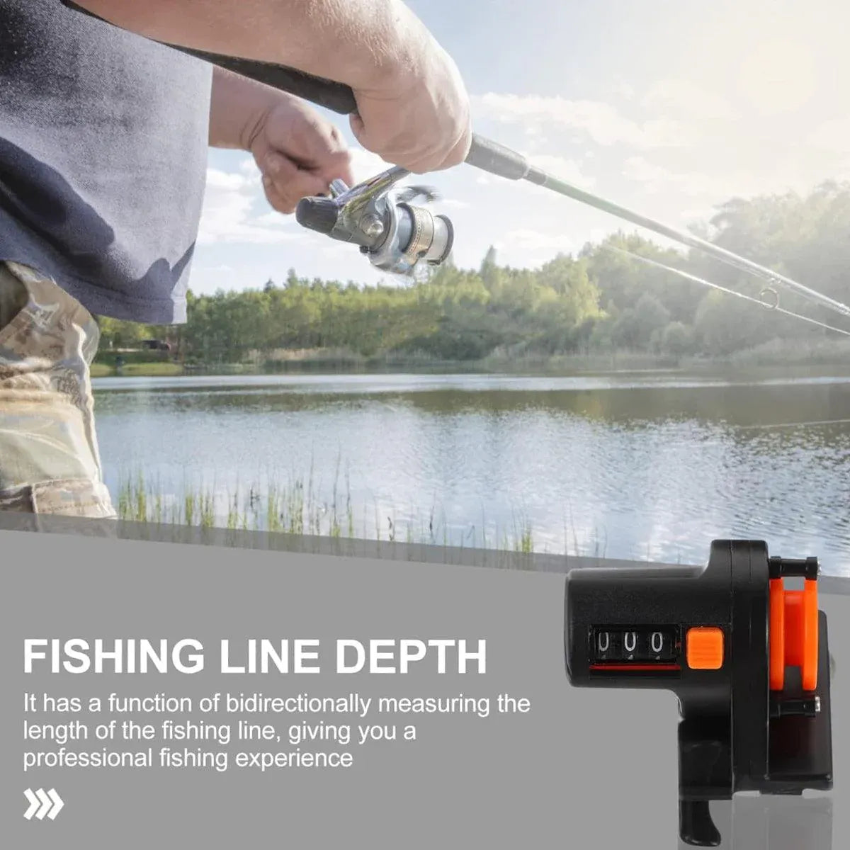 Fishing Rod Line Meters Gear Tools Portable Fishing Accessories for Outdoor Use V528-FISHLINE-COUNTER-364639