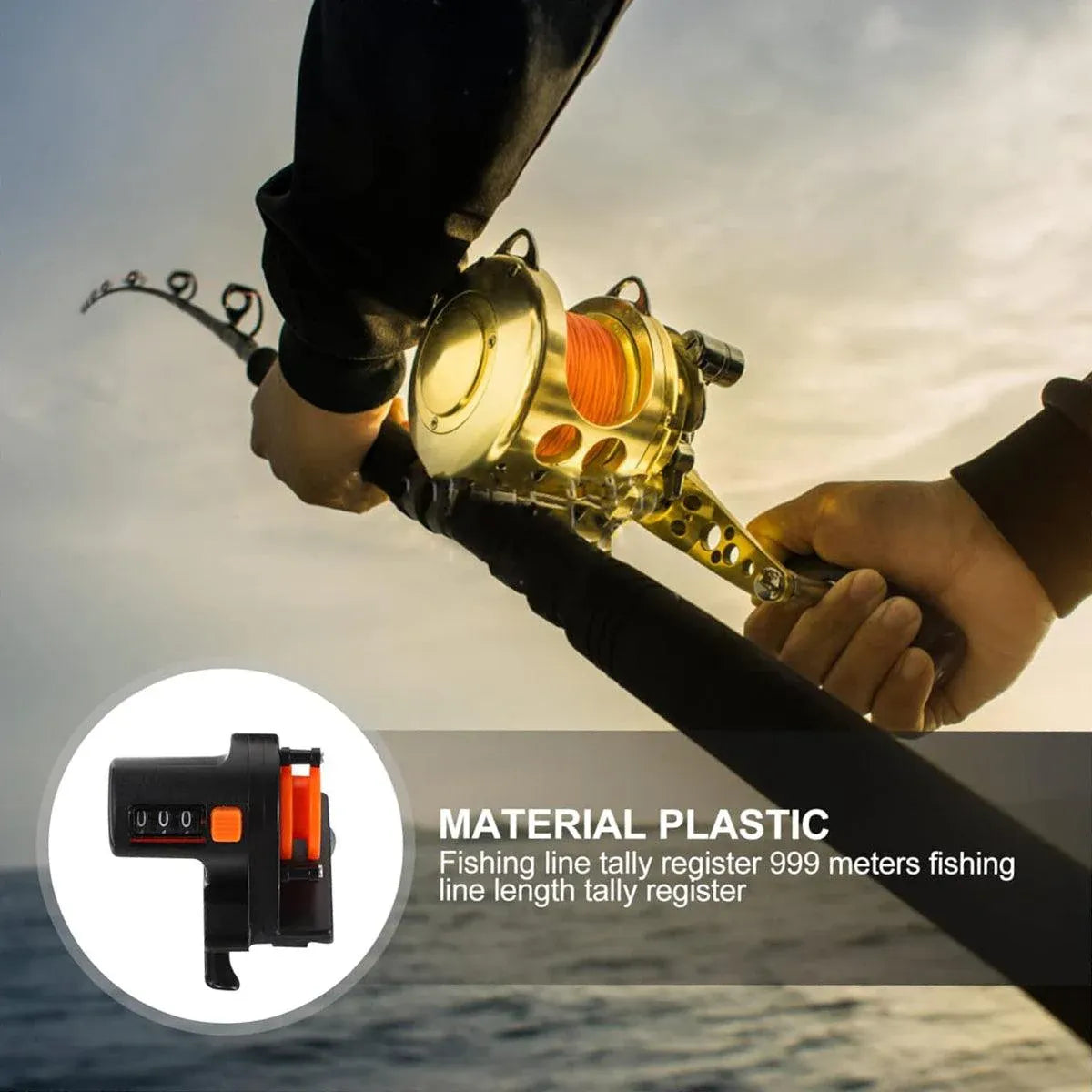 Fishing Rod Line Meters Gear Tools Portable Fishing Accessories for Outdoor Use V528-FISHLINE-COUNTER-364639