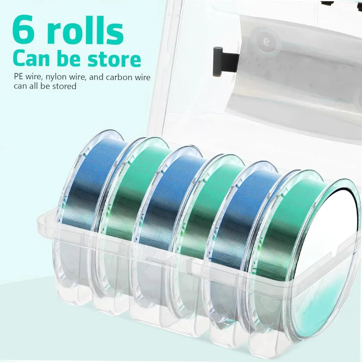 Multifunctional Fishing Line Organizer Storage Box Tackle Management Holder V528-FISHLINE-REEL-BOX-502510