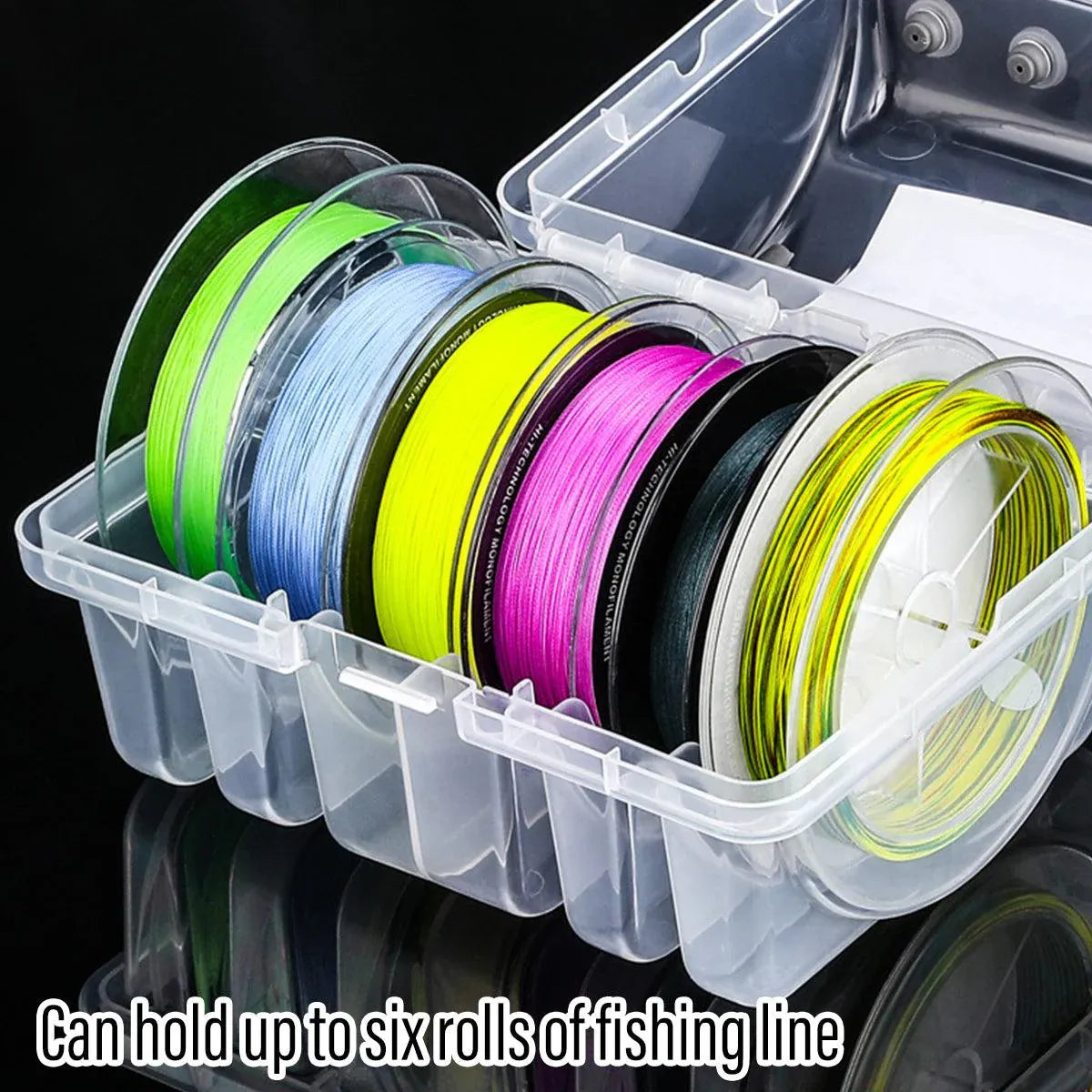 Multifunctional Fishing Line Organizer Storage Box Tackle Management Holder V528-FISHLINE-REEL-BOX-502510