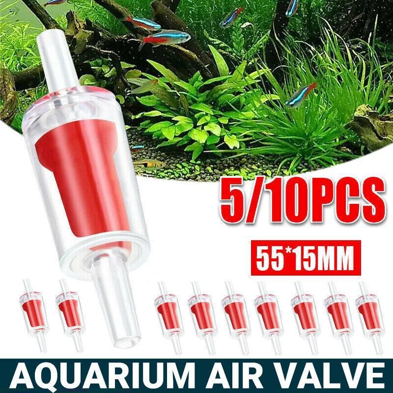 5/10X Check Valve Fish Tank Aquarium Air Pump Silicone Non-Return One Way Airline - 5PCS V528-FISHTANKAQUARIUM-5PCS-154158