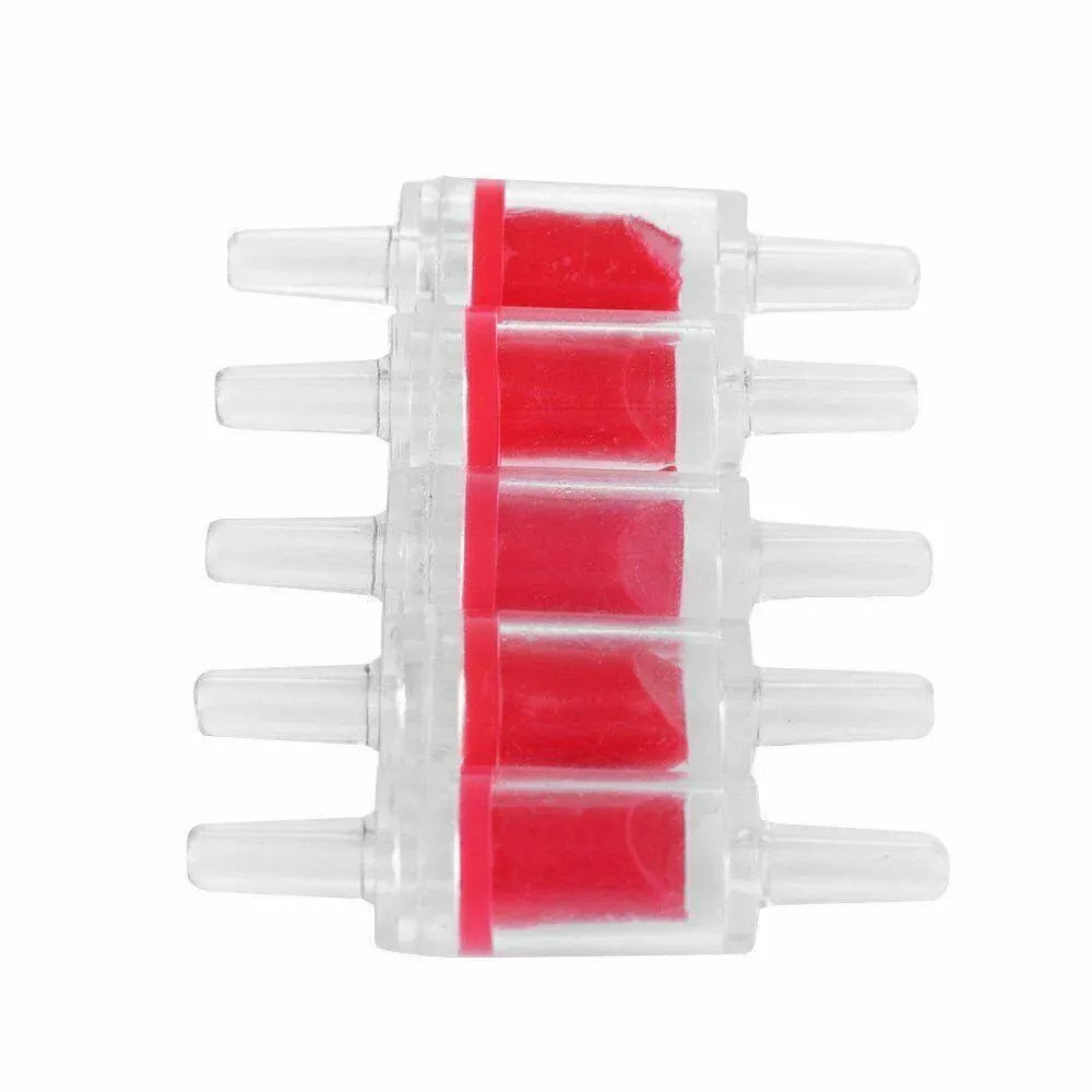 5/10X Check Valve Fish Tank Aquarium Air Pump Silicone Non-Return One Way Airline - 5PCS V528-FISHTANKAQUARIUM-5PCS-154158