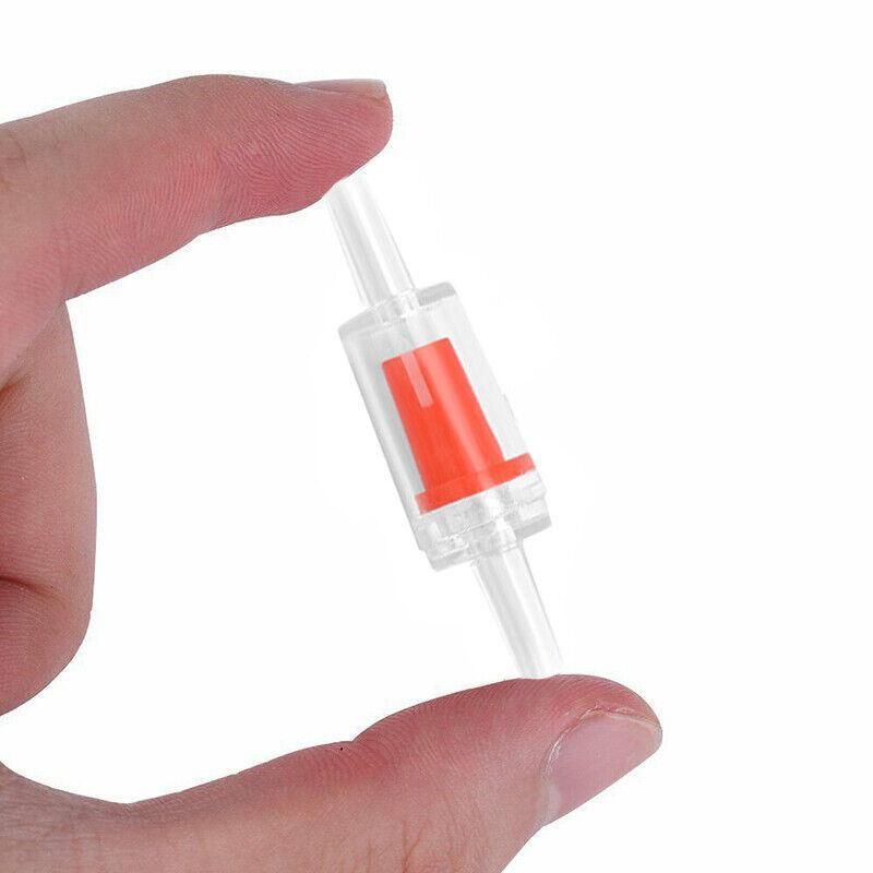 5/10X Check Valve Fish Tank Aquarium Air Pump Silicone Non-Return One Way Airline - 5PCS V528-FISHTANKAQUARIUM-5PCS-154158