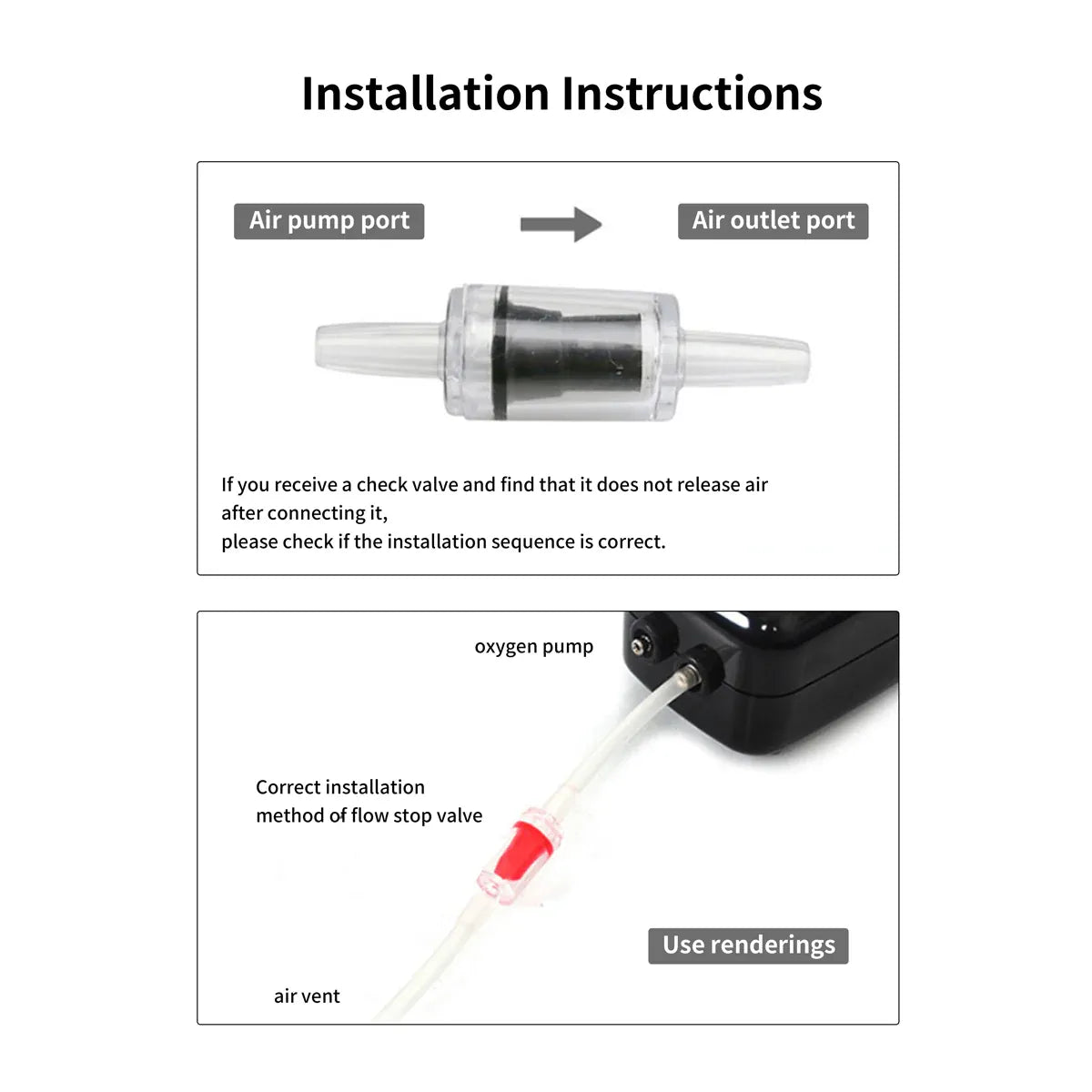 5/10X Check Valve Fish Tank Aquarium Air Pump Silicone Non-Return One Way Airline - 5PCS V528-FISHTANKAQUARIUM-5PCS-154158