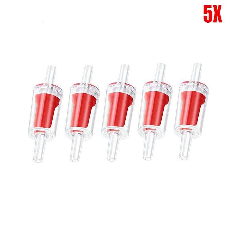 5/10X Check Valve Fish Tank Aquarium Air Pump Silicone Non-Return One Way Airline - 5PCS V528-FISHTANKAQUARIUM-5PCS-154158