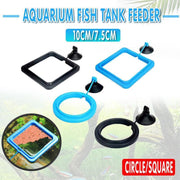 Fish Feeding Ring Aquarium Fish Tank Feeder Floating Fish Food Feeder Fish Food Black - Black Circle V528-FISHTANKFEEDE-BLACKCIRCLE-549935