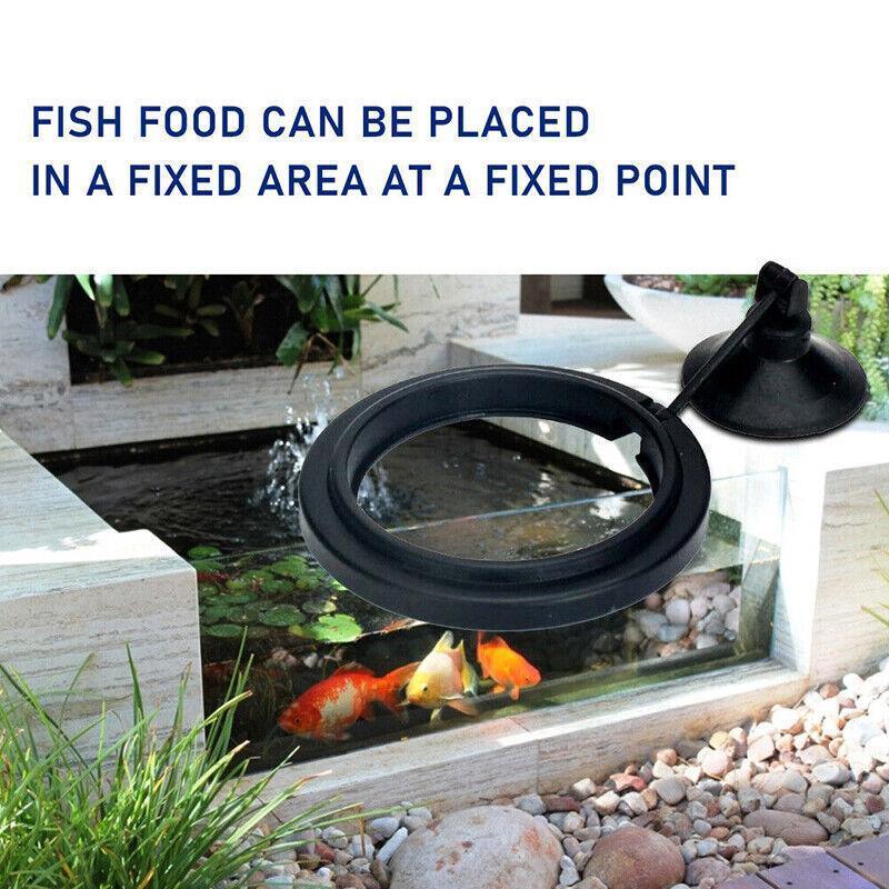 Fish Feeding Ring Aquarium Fish Tank Feeder Floating Fish Food Feeder Fish Food Black - Black Circle V528-FISHTANKFEEDE-BLACKCIRCLE-549935