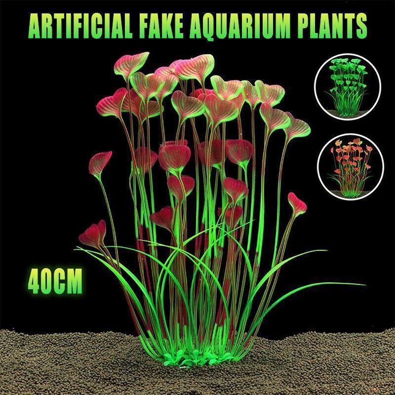 Aquarium 40cm Artificial Simulation Water Plants Fish Tank Plant Grass Decor - Green V528-FISHTANKPLANT-GREEN-645525