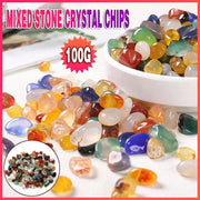 Colorful Mixed Stone Crystal Chips - 100G Bulk Lot V528-FISHTANKSTONE-96497