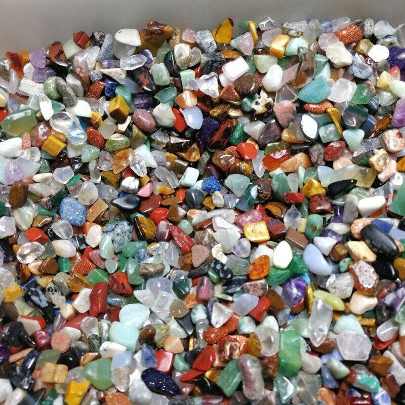 Colorful Mixed Stone Crystal Chips - 100G Bulk Lot V528-FISHTANKSTONE-96497