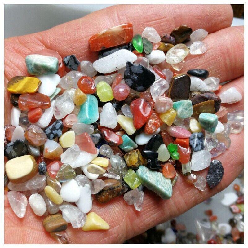 Colorful Mixed Stone Crystal Chips - 100G Bulk Lot V528-FISHTANKSTONE-96497