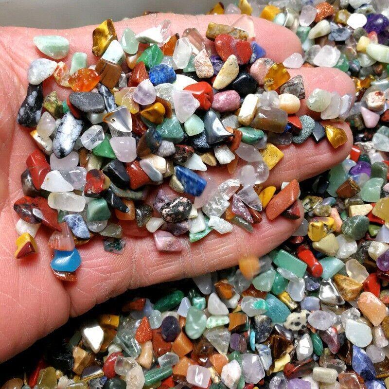 Colorful Mixed Stone Crystal Chips - 100G Bulk Lot V528-FISHTANKSTONE-96497