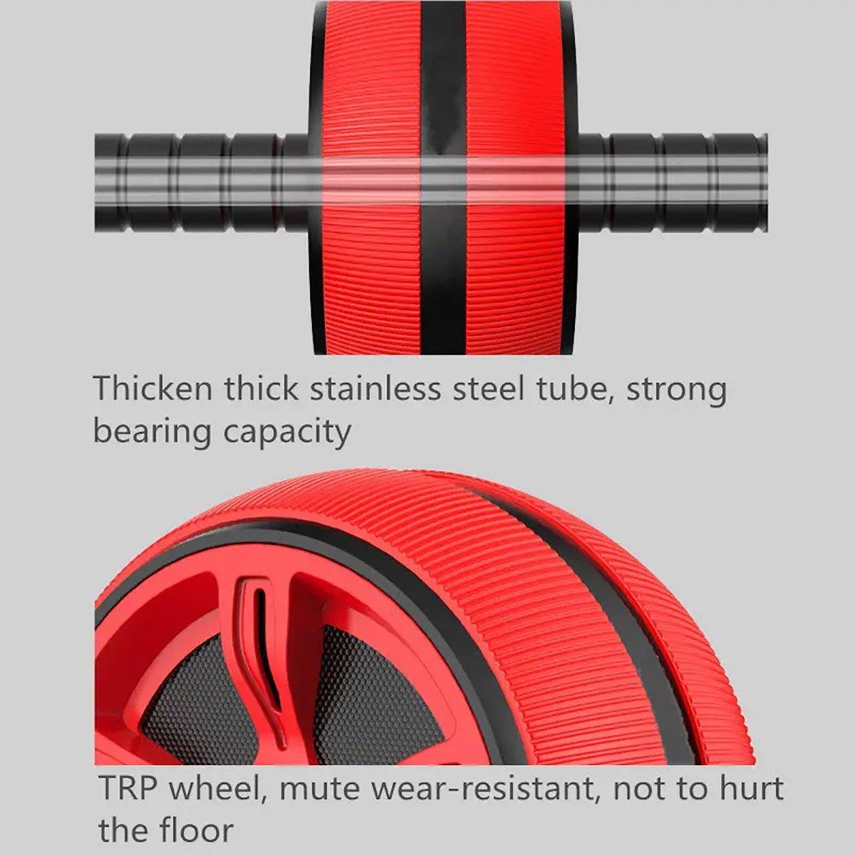 Abdominal Muscle Wheel Exercise Roller Fitness Equipment for Home Gym Men Women - Red V528-FITNESS-RED-237683