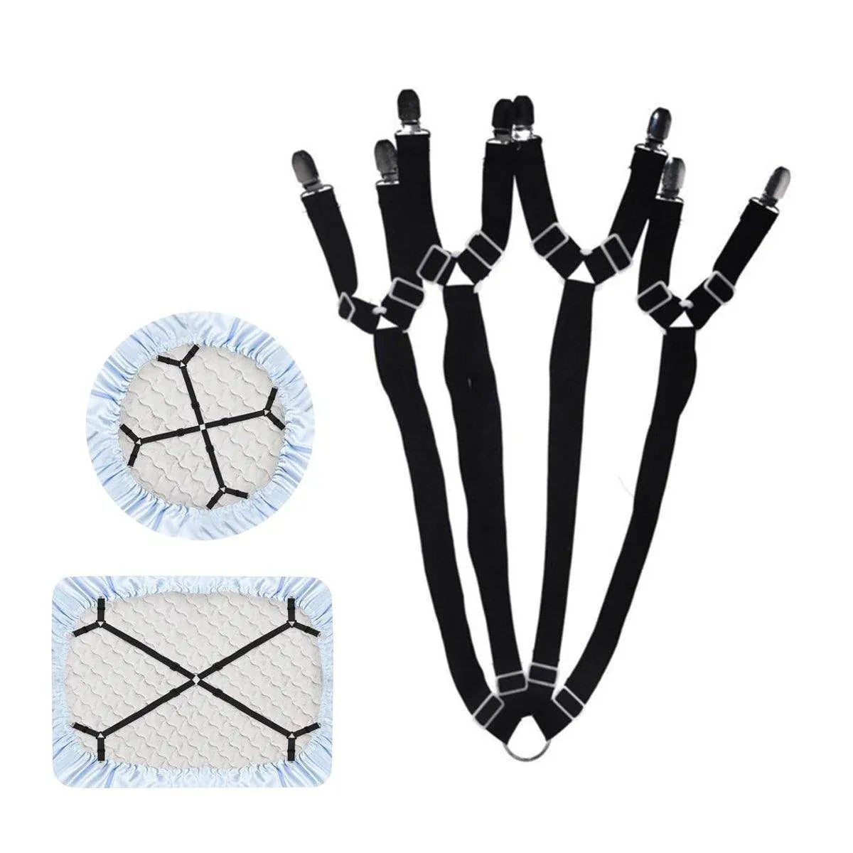 Adjustable Comforter Sheet Buckle Fixer Non-Slip Elastic Clip for Bedding Secure V528-FIXATOR-1PC-799756