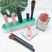 Silicone Makeup Organizer Cosmetic Storage Box Lipstick Brush Holder Desktop Box - Black V528-FIXED-FRAME-BLACK-329450