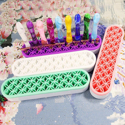 Silicone Makeup Organizer Cosmetic Storage Box Lipstick Brush Holder Desktop Box - Blue V528-FIXED-FRAME-BLUE-717258