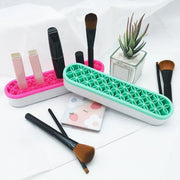 Silicone Makeup Organizer Cosmetic Storage Box Lipstick Brush Holder Desktop Box - Blue V528-FIXED-FRAME-BLUE-717258