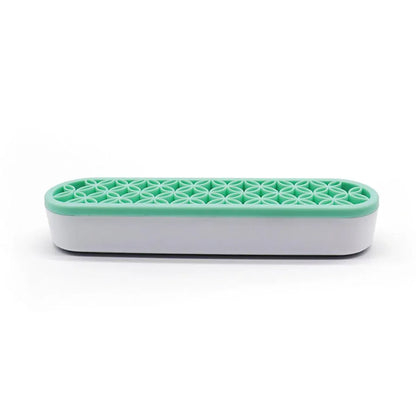 Silicone Makeup Organizer Cosmetic Storage Box Lipstick Brush Holder Desktop Box - Green V528-FIXED-FRAME-GREEN-523147