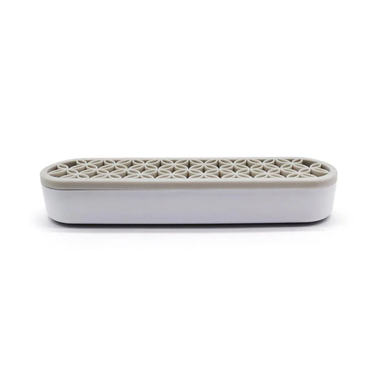 Silicone Makeup Organizer Cosmetic Storage Box Lipstick Brush Holder Desktop Box - Light Grey V528-FIXED-FRAME-LIGHT-GREY-160021