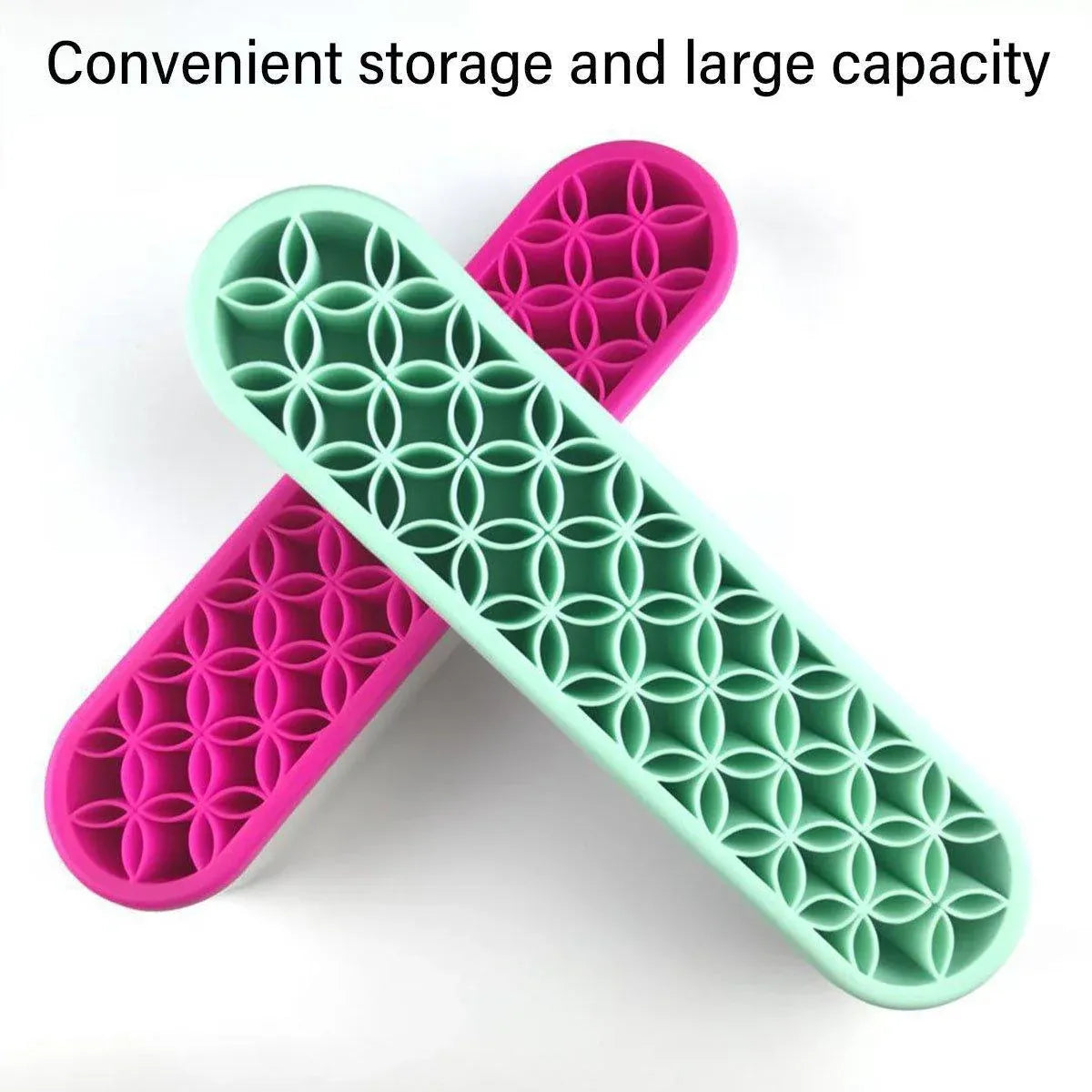 Silicone Makeup Organizer Cosmetic Storage Box Lipstick Brush Holder Desktop Box - Light Grey V528-FIXED-FRAME-LIGHT-GREY-160021
