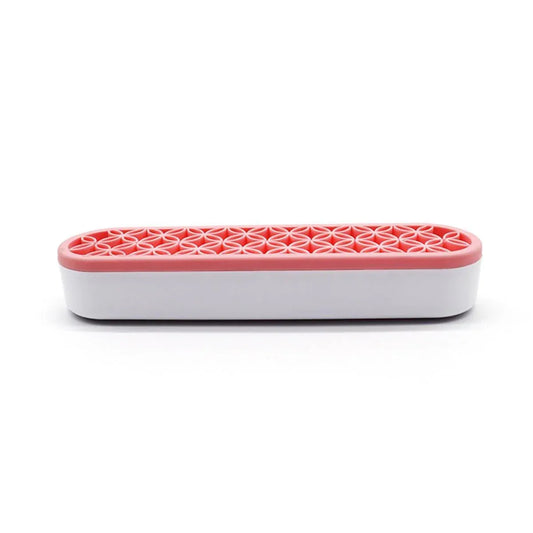Silicone Makeup Organizer Cosmetic Storage Box Lipstick Brush Holder Desktop Box - Pink V528-FIXED-FRAME-PINK-698510