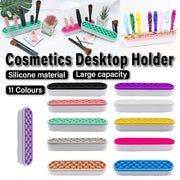 Silicone Makeup Organizer Cosmetic Storage Box Lipstick Brush Holder Desktop Box - White V528-FIXED-FRAME-WHITE-259462