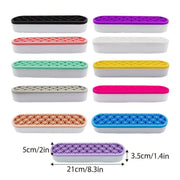 Silicone Makeup Organizer Cosmetic Storage Box Lipstick Brush Holder Desktop Box - White V528-FIXED-FRAME-WHITE-259462