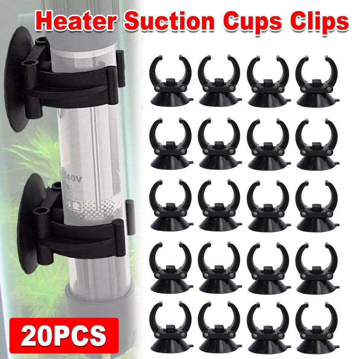 20PCS Black Suction Mount Clips for Aquarium Equipment V528-FIXED-SUCKER-BLACK-20PCS-777203
