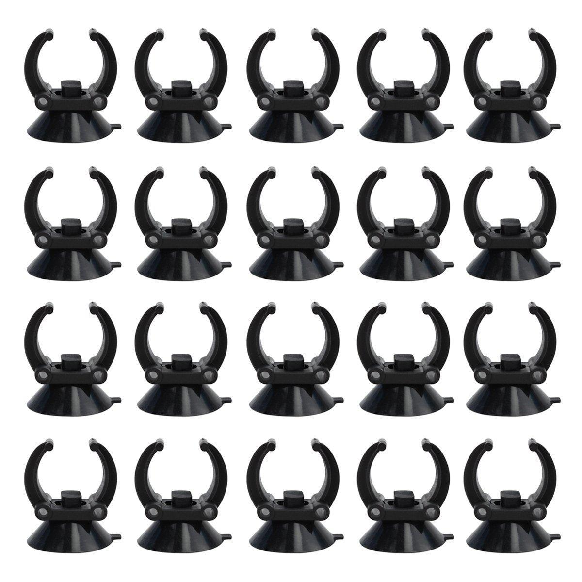20PCS Black Suction Mount Clips for Aquarium Equipment V528-FIXED-SUCKER-BLACK-20PCS-777203