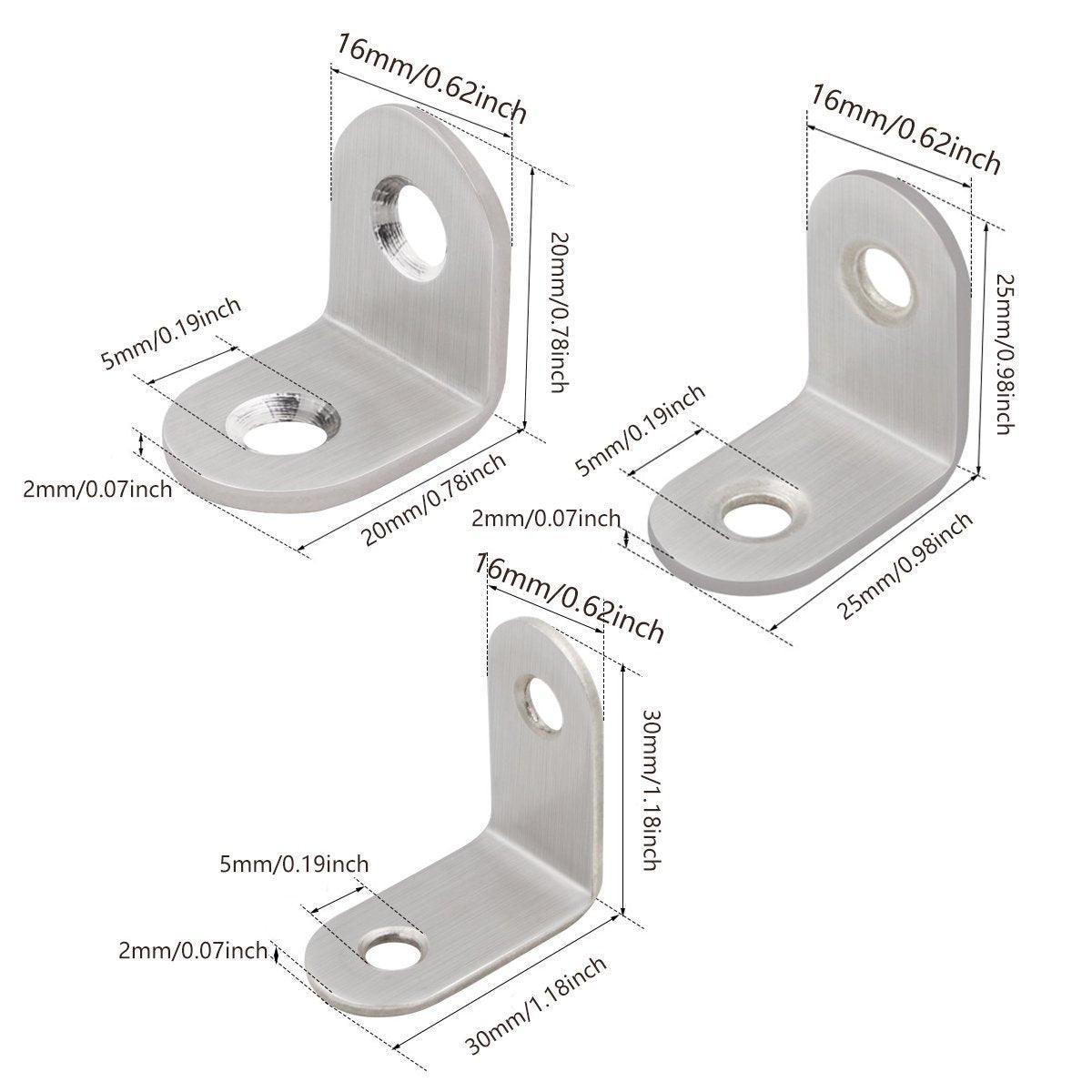 10pcs 90-degree L Type Angle Brackets Right Angle Fixed Support Furniture Connector - 20*20*16mm V528-FIXED-SUPPORT-20-20-16-10PCS-436753