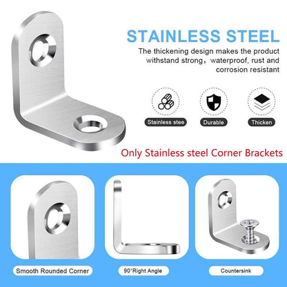 10pcs 90-degree L Type Angle Brackets Right Angle Fixed Support Furniture Connector - 20*20*16mm V528-FIXED-SUPPORT-20-20-16-10PCS-436753