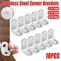 10pcs 90-degree L Type Angle Brackets Right Angle Fixed Support Furniture Connector - 25*25*16mm V528-FIXED-SUPPORT-25-25-16-10PCS-592327