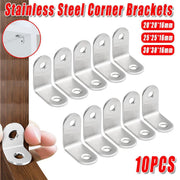 10pcs 90-degree L Type Angle Brackets Right Angle Fixed Support Furniture Connector - 25*25*16mm V528-FIXED-SUPPORT-25-25-16-10PCS-592327