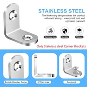 10pcs 90-degree L Type Angle Brackets Right Angle Fixed Support Furniture Connector - 25*25*16mm V528-FIXED-SUPPORT-25-25-16-10PCS-592327