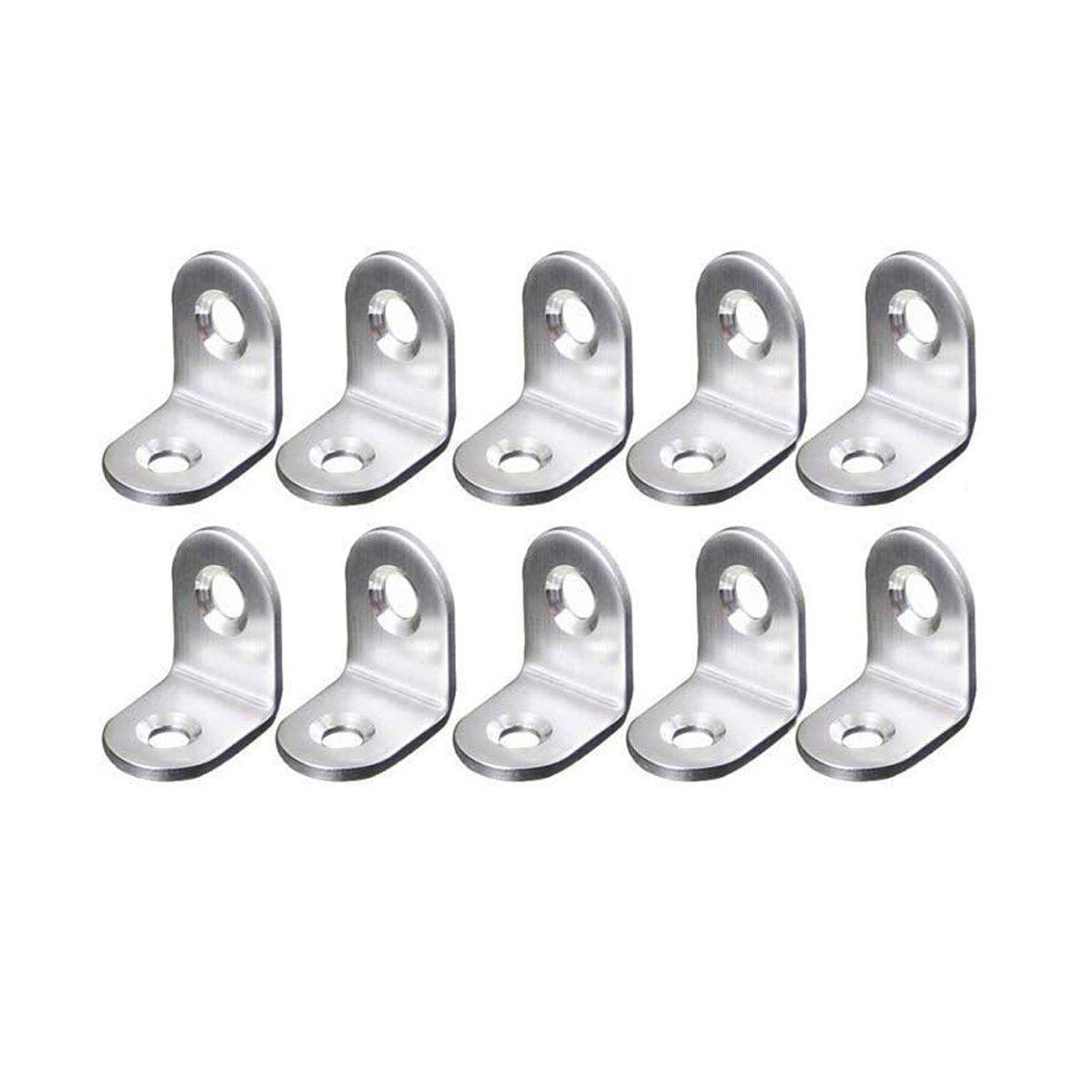 10pcs 90-degree L Type Angle Brackets Right Angle Fixed Support Furniture Connector - 25*25*16mm V528-FIXED-SUPPORT-25-25-16-10PCS-592327
