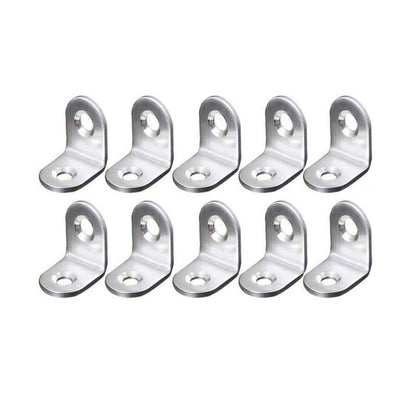 10pcs 90-degree L Type Angle Brackets Right Angle Fixed Support Furniture Connector - 25*25*16mm V528-FIXED-SUPPORT-25-25-16-10PCS-592327