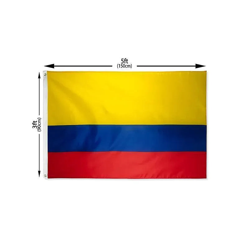 Large Colombia Colombian Flag Heavy Duty Outdoor CO 90x150cm - 3x5ft V528-FLAGOFCOLOMBIA-27934
