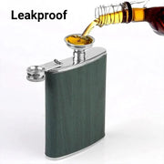 Stainless Steel Hip Flask Portable Wine Pot Flat Pocket Bottle Outdoor Travel V528-FLAGON-GREEN-780564