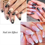 3D Flame Nail Stickers Fire Design Manicure Decals Self Adhesive Nail Art Sheet - Black V528-FLAMESNAILART-BLACK-695606